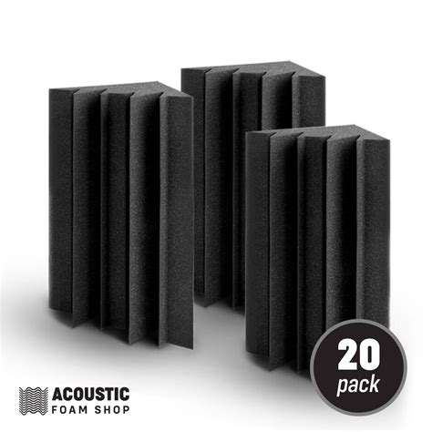 Acoustic Foam Corner Bass Trap - 20 Pack - AcousticFoamShop