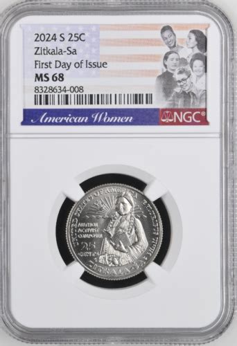 2024 S Zitkala Sa American Women Quarter NGC MS68 FDOI EBay