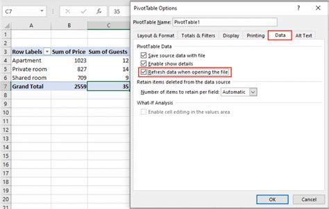 How To Auto Refresh Pivot Table Data In Excel