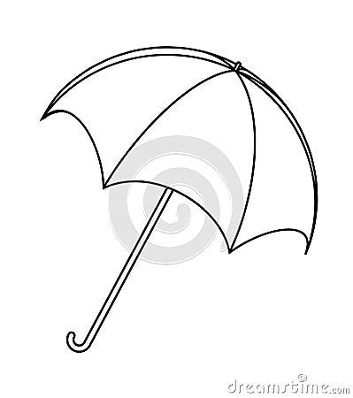 Umbrella Silhouette Outline Vector Symbol Icon Design Cartoondealer