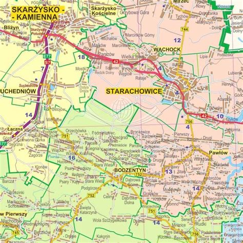 ŚWIĘTOKRZYSKIE MAPA DROGOWA DO WPINANIA ARTGLOB