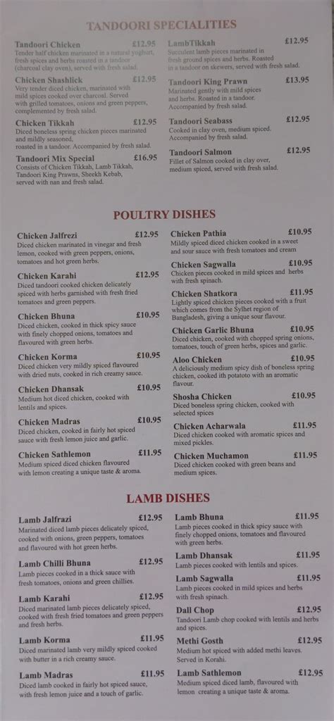 Hussains Indian Cuisine Stratford Upon Avon S Full Menu Online