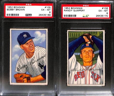 Lot Detail Lot Of Graded All Psa Ex Mt Bowman Baseball Cards W