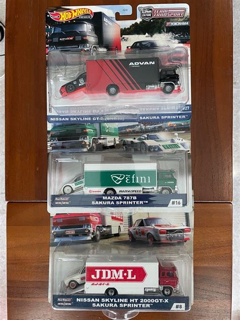 Hot Wheels Car Culture Team Transport Nissan Skyline GTR HT And Mazda B Hobbies Toys