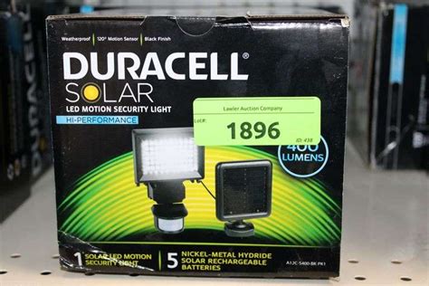 DURACELL SOLAR LED MOTION SECURITY LIGHT Lawler Auction Company