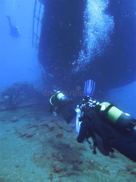 Scuba Diving Sunken Ship Stock Image Image Of Shipwreck