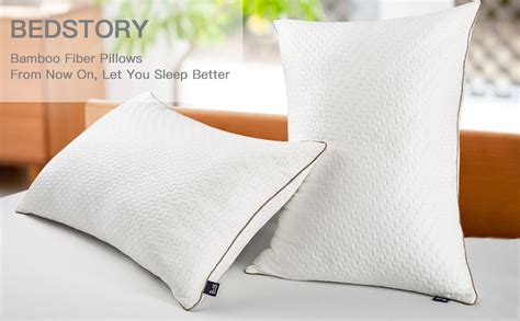 Bedstory Pillows Queen Size Hotel Pillows Pack Bamboo Fiber Sleeping