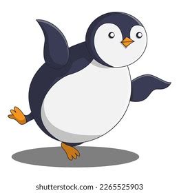 Penguin Flying Cartoon Vector Illustration Stock Illustration ...