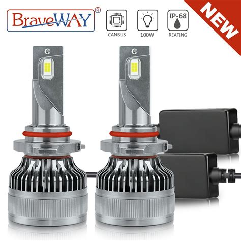 Braveway ใหม Super หลอดไฟตดหมอก H4 LED H7 LED Canbus H11 HB3 HB4