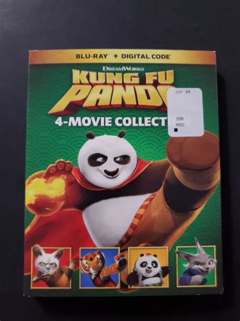 KUNG FU PANDA 4 Movie Collection Blu Ray With Slipcover No Digital Lot