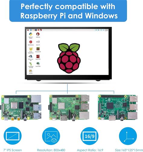 Hmtech Inch Raspberry Pi Screen X Hdmi Portable Monitor Ips Lcd