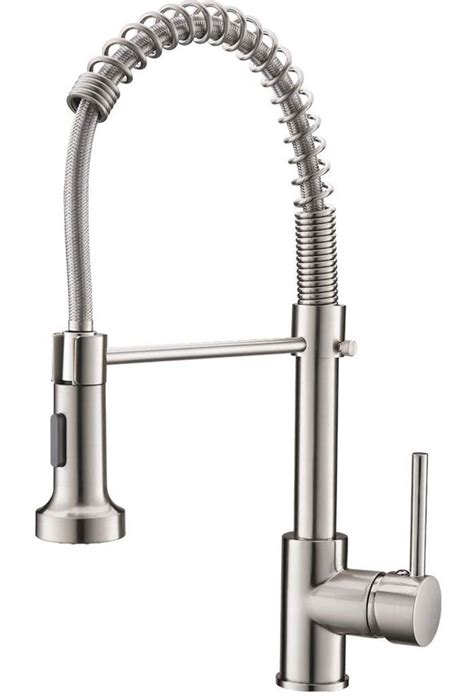 Commercial Pull Down Sprayer Kitchen Sink Faucet Modern Stainless