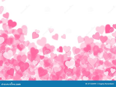 Valentines Day Pink Hearts Background Stock Illustration