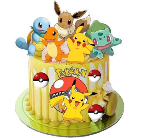 OPŁATEK NA TORT POKEMON POSTACI PIKACHU TEKST 13955728011 Allegro pl