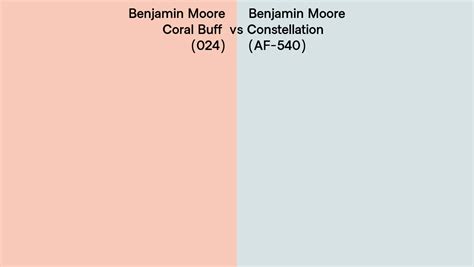 Benjamin Moore Coral Buff Vs Constellation Side By Side Comparison