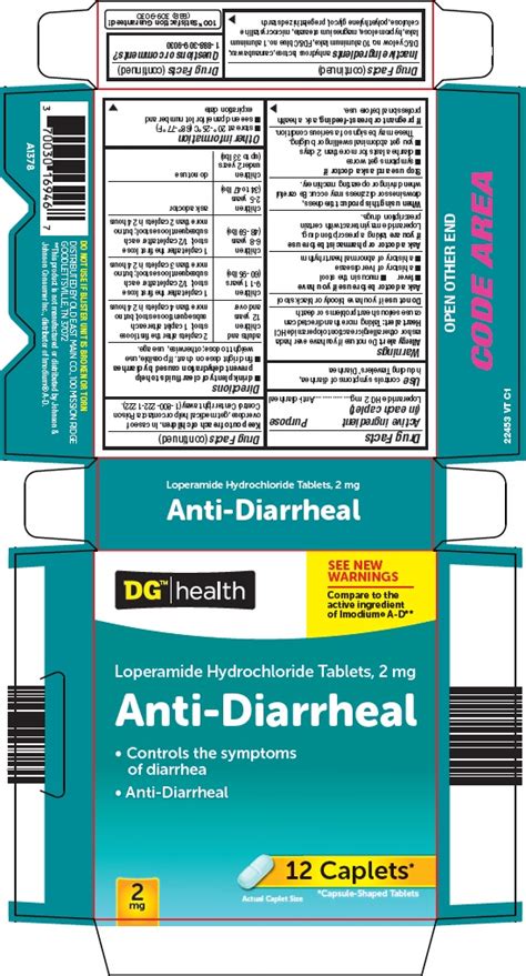 NDC 55910 224 Dg Health Anti Diarrheal Tablet Film Coated Oral Label