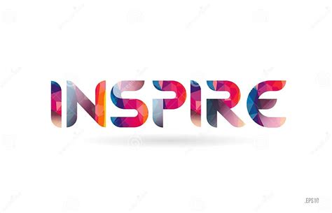 Inspire Colored Rainbow Word Text Suitable For Logo Design Stock Vector Illustration Of Text