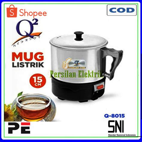 Jual Mug Elektrik Teko Listrik Stainless Q2 11 12 13 14 15 Cm Pemanas