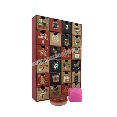 Custom Wholesale Printing Cardboard Advent Calendar Countdown Christmas