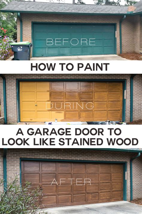 The Step By Step Guide To Painting Your Garage Door To Look Like Stained Wood Garage Doors