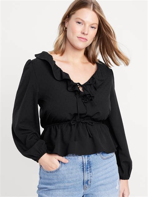 Ruffled Clip Dot Top Old Navy