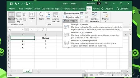 Cómo fijar una columna o una fila en Excel