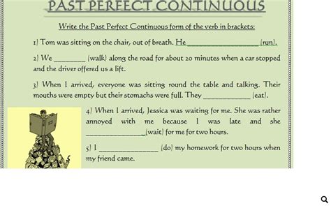 Exercise For Past Perfect Continuous Tense Exercise Poster