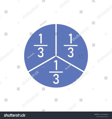 Circle Divided Into Three Equal Segments Stock Vector Royalty Free