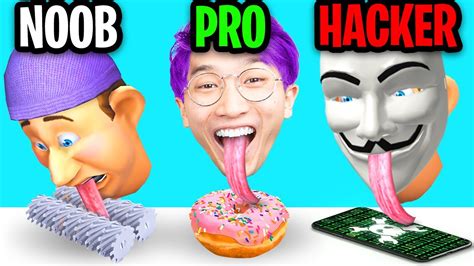 Can We Go Noob Vs Pro Vs Hacker In Lick Runner Funniest App Game