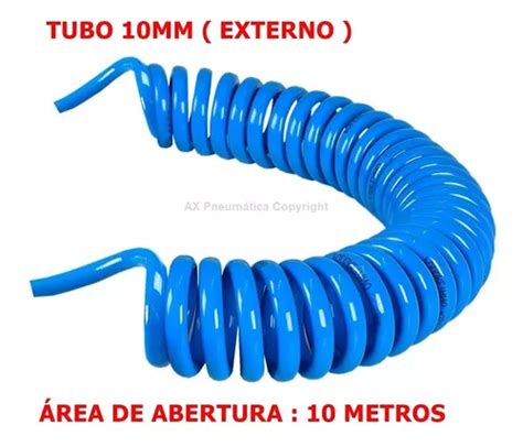 Mangueira Tubo Mm X Metros Espiral Azul Ar Comprimido Mercadolivre