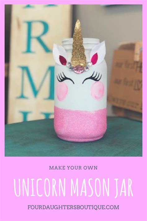 Diy Unicorn Mason Jar Craft Super Cute And Easy To Make Megan Plus