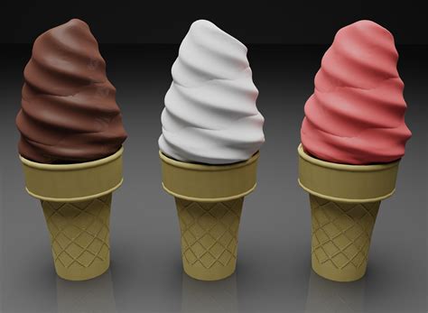 Ice Cream Cone V1 Free 3d Model Obj Stl Free3d