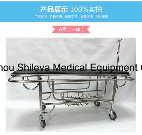 Stainless Steel Emergency Stretcher Patient Trolley Emergency