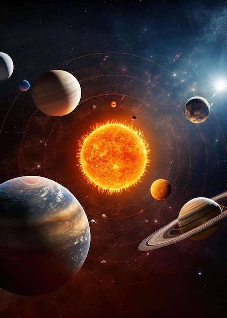 Premium AI Image | a planet with all planets in the universe