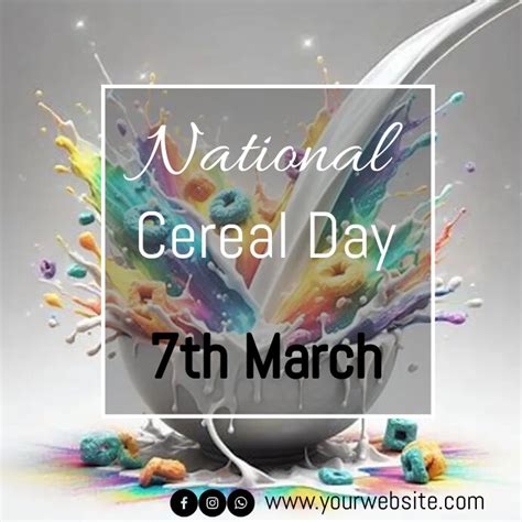 National Cereal Day Template Postermywall