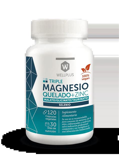 Triple Magnesio Quelado Zinc 120 cápsulas Organic Food