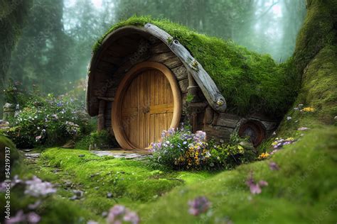 Concept Art Illustration Of Hobbit House Stock Illustration Adobe Stock