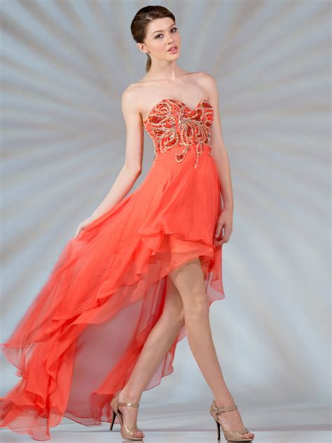 High Low Beaded Prom Dress Sung Boutique L A