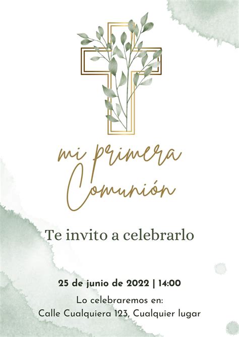 Primera Comunion Invitaciones Templates