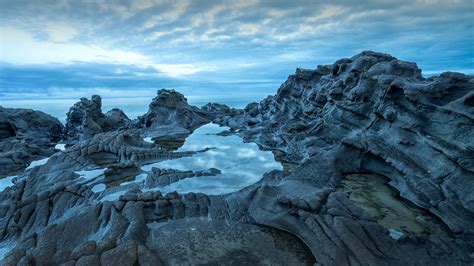 Fondos De Pantalla Naturaleza Paisaje Rocas Agua Horizonte Nubes