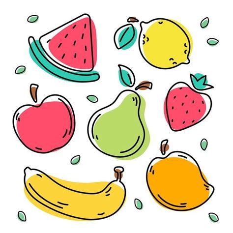 Free Vector Hand Drawn Fruit Collection Libre De Vectores