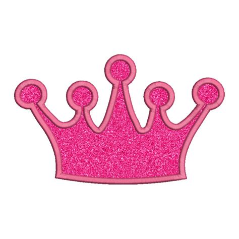 Crown Princess Applique Embroidery Design Instant Download