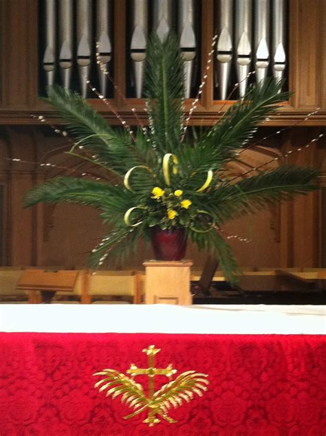 Palm Sunday Altar Arrangement Palm Sunday Decorations Church Flower