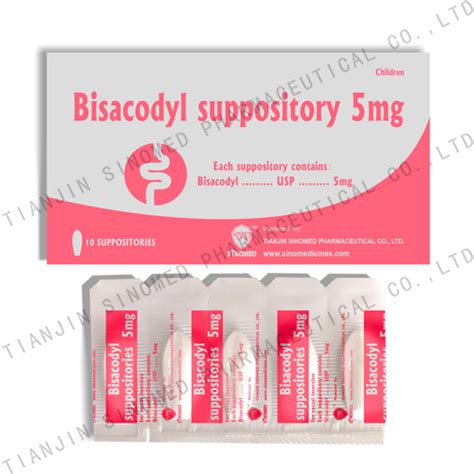 Bisacodyl Suppositories 5mg At Best Price In China Nuevo Leon