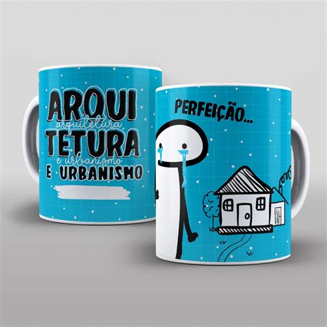 Caneca Arquitetura e Urbanismo Profissão Flork Shopee Brasil