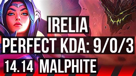 Irelia Vs Malphite Top 903 73 Winrate 6 Solo Kills Legendary