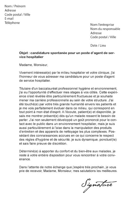 Lettre De Motivation Agent D Entretien Maison De Retraite