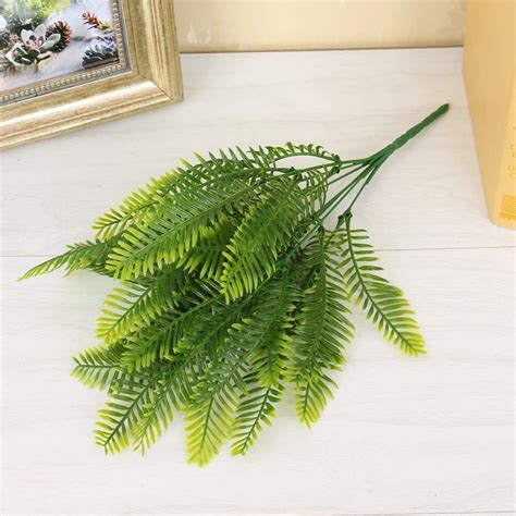 Top Quality 7 Fork Ferns Green Grass Artificial Plants Flowers Household Wedding Decoration