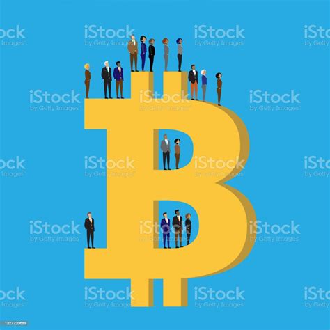 Standing On The Shoulders Of Bitcoin Stock Illustration Download