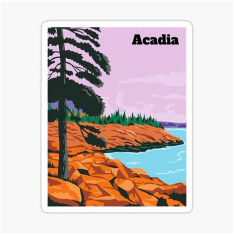 Acadia National Park Sticker For Sale By Tandkprints Redbubble